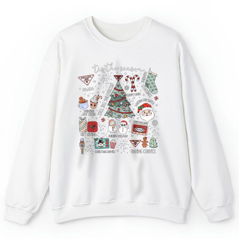 Retro Christmas Tis The Season Prada Unisex Sweatshirt TAS22156 1