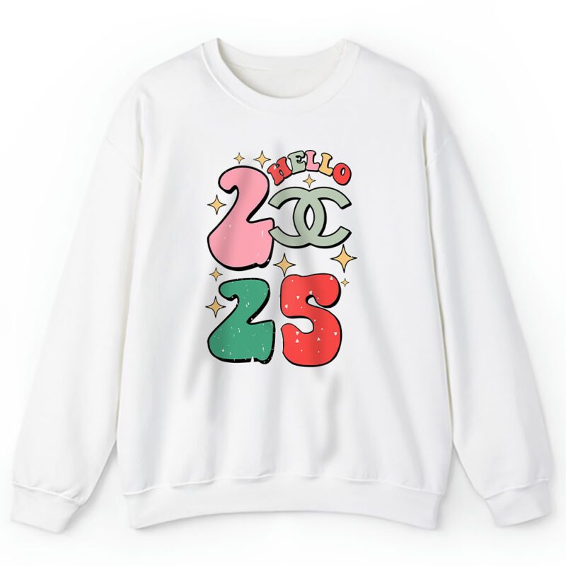 Retro Cute Merry Christmas And Happy New Year Chanel Unisex Sweatshirt TAS22138 1