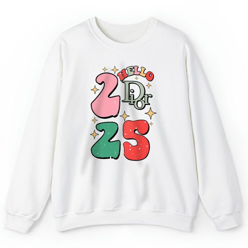 Retro Cute Merry Christmas And Happy New Year Dior Unisex Sweatshirt TAS22140 1