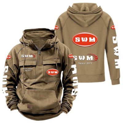 SWM Vintage Quarter Zip Hoodie Retro Hoodie LQZ1317 4 SWM Vintage Quarter Zip Hoodie Retro Hoodie LQZ1317 4