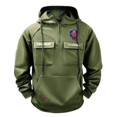 Scania Vintage Quarter Zip Hoodie Retro Hoodie LQZ1550 2 Scania Vintage Quarter Zip Hoodie Retro Hoodie LQZ1550 2