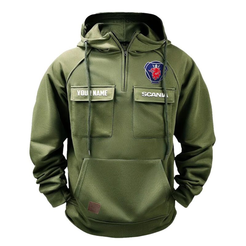 Scania Vintage Quarter Zip Hoodie Retro Hoodie LQZ1550 2