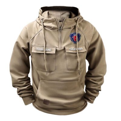 Scania Vintage Quarter Zip Hoodie Retro Hoodie LQZ1550 3 Scania Vintage Quarter Zip Hoodie Retro Hoodie LQZ1550 3