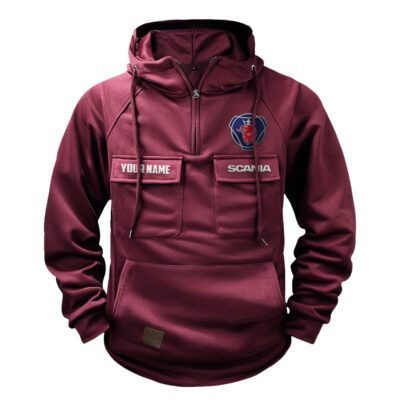 Scania Vintage Quarter Zip Hoodie Retro Hoodie LQZ1550 4 Scania Vintage Quarter Zip Hoodie Retro Hoodie LQZ1550 4