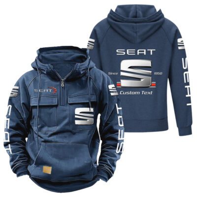 Seat Vintage Quarter Zip Hoodie Retro Hoodie LQZ1098 2 Seat Vintage Quarter Zip Hoodie Retro Hoodie LQZ1098 2