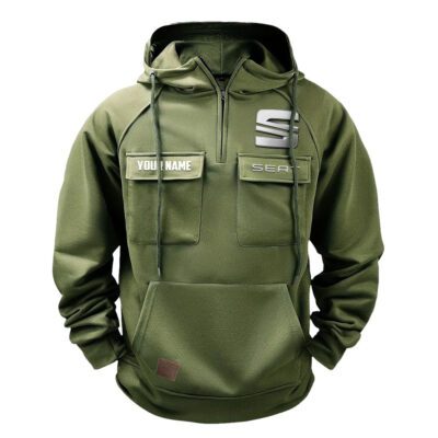 Seat Vintage Quarter Zip Hoodie Retro Hoodie LQZ1399 2 Seat Vintage Quarter Zip Hoodie Retro Hoodie LQZ1399 2