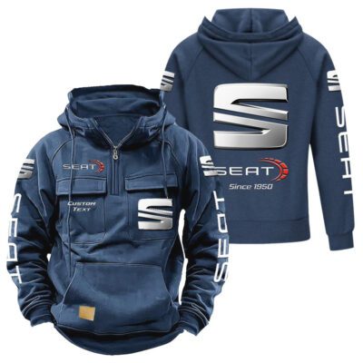 Seat Vintage Quarter Zip Hoodie Retro Hoodie LQZ1409 2 Seat Vintage Quarter Zip Hoodie Retro Hoodie LQZ1409 2