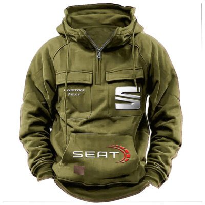 Seat Vintage Quarter Zip Hoodie Retro Hoodie LQZ1499 3 Seat Vintage Quarter Zip Hoodie Retro Hoodie LQZ1499 3