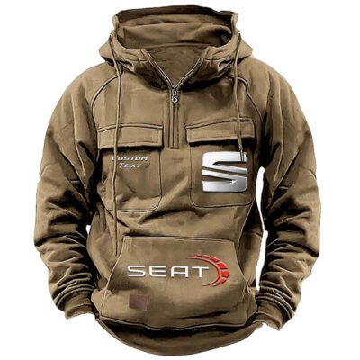 Seat Vintage Quarter Zip Hoodie Retro Hoodie LQZ1499 4 Seat Vintage Quarter Zip Hoodie Retro Hoodie LQZ1499 4