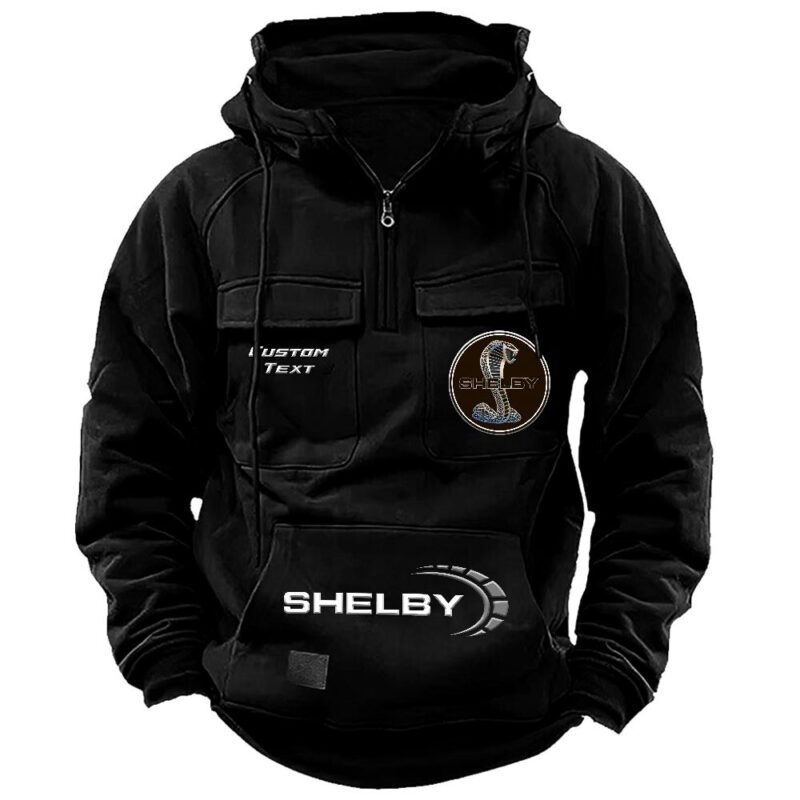 Shelby Vintage Quarter Zip Hoodie Retro Hoodie LQZ1479 1