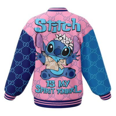 Stitch Gucci Pattern Baseball Jacket For Fan CFB1585 2