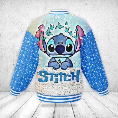 Stitch LV Pattern Baseball Jacket For Fan CFB1587 2