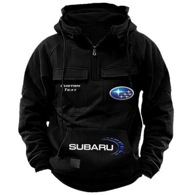 Subaru Vintage Quarter Zip Hoodie Retro Hoodie LQZ1492 1 Subaru Vintage Quarter Zip Hoodie Retro Hoodie LQZ1492 1