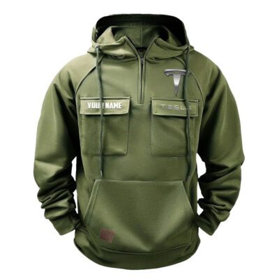 Tesla Vintage Quarter Zip Hoodie Retro Hoodie LQZ1555 2 Tesla Vintage Quarter Zip Hoodie Retro Hoodie LQZ1555 2