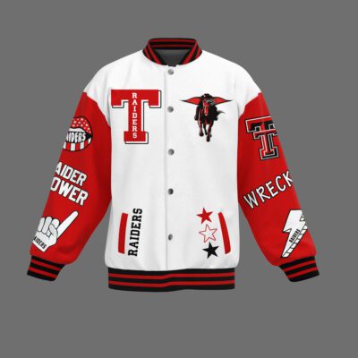 Texas Tech Red Raiders NCAA Baseball Jacket For Fan CFB1534 1 Texas Tech Red Raiders NCAA Baseball Jacket For Fan CFB1534 1
