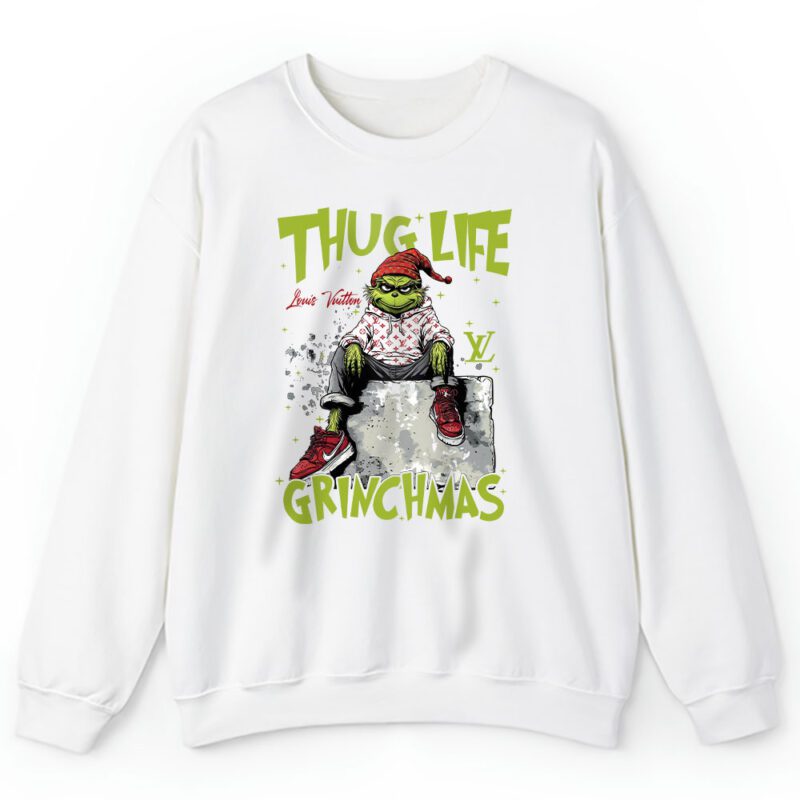 Thug Life Retro Christmas Grinch Louis Vuitton Unisex Sweatshirt TAS22202 1