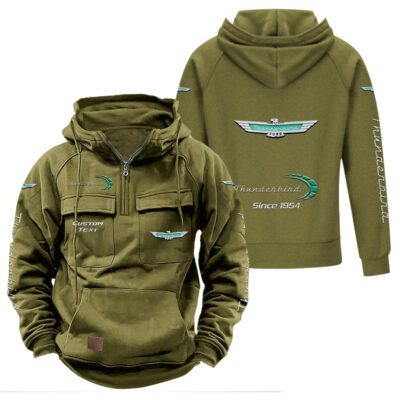 Thunderbird Vintage Quarter Zip Hoodie Retro Hoodie LQZ1379 3