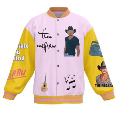 Tim McGraw Baseball Jacket For Fan CFB1490 1 Tim McGraw Baseball Jacket For Fan CFB1490 1