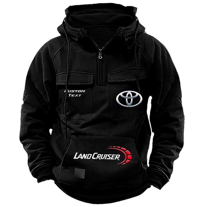 Toyota Land Cruiser Vintage Quarter Zip Hoodie Retro Hoodie LQZ1517 1