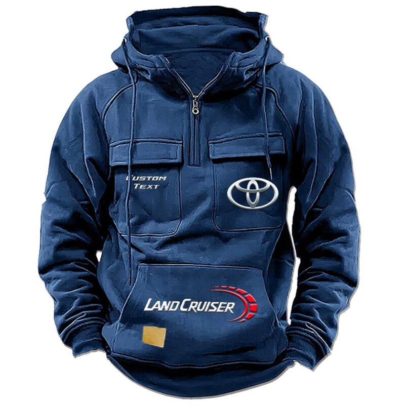 Toyota Land Cruiser Vintage Quarter Zip Hoodie Retro Hoodie LQZ1517 2