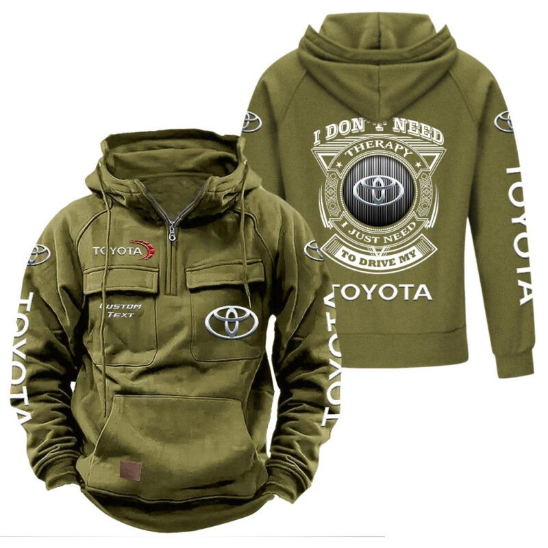 Toyota Vintage Quarter Zip Hoodie Retro Hoodie LQZ1218 3