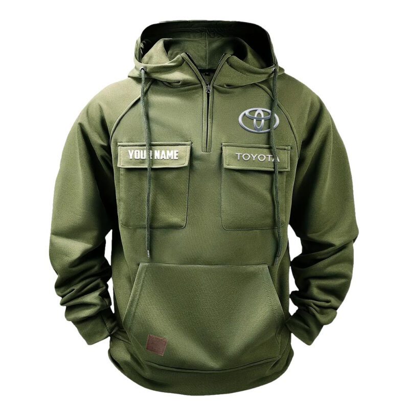 Toyota Vintage Quarter Zip Hoodie Retro Hoodie LQZ1270 2