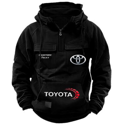 Toyota Vintage Quarter Zip Hoodie Retro Hoodie LQZ1457 1 Toyota Vintage Quarter Zip Hoodie Retro Hoodie LQZ1457 1