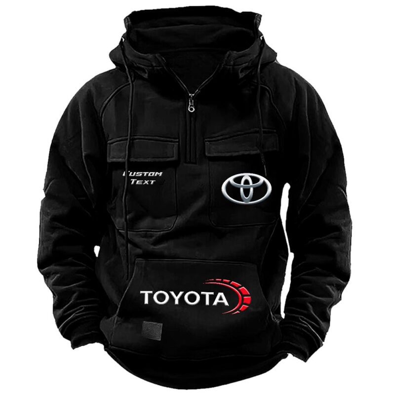 Toyota Vintage Quarter Zip Hoodie Retro Hoodie LQZ1457 1