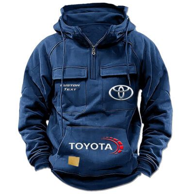 Toyota Vintage Quarter Zip Hoodie Retro Hoodie LQZ1457 2 Toyota Vintage Quarter Zip Hoodie Retro Hoodie LQZ1457 2