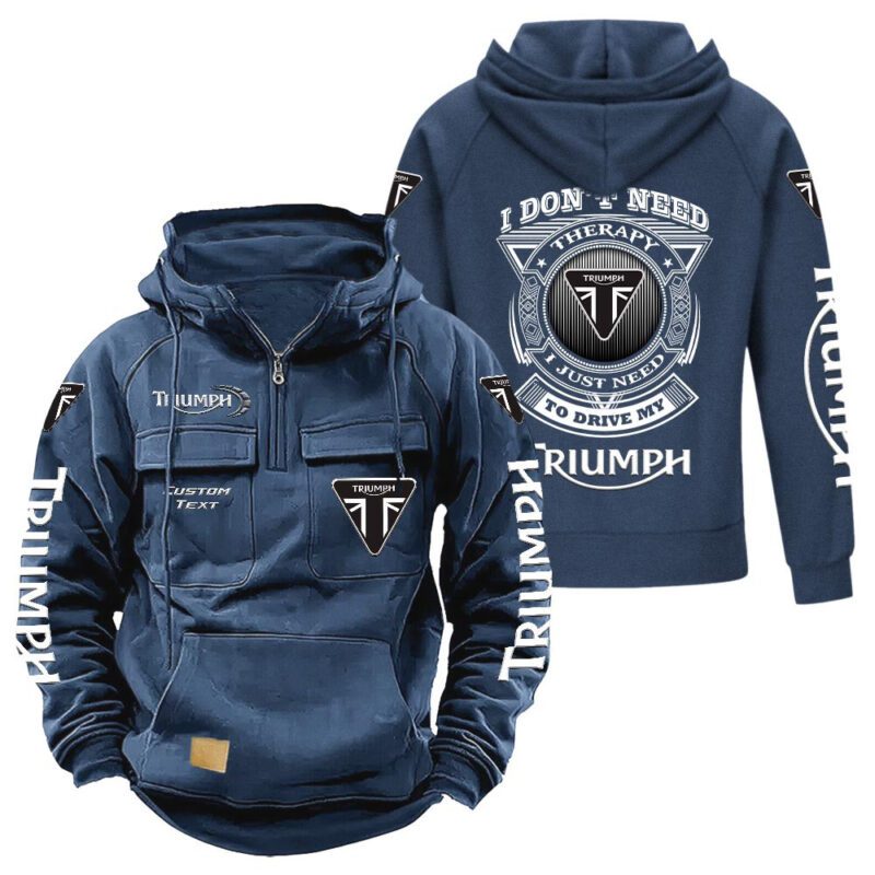 Triumph Vintage Quarter Zip Hoodie Retro Hoodie LQZ1200 2