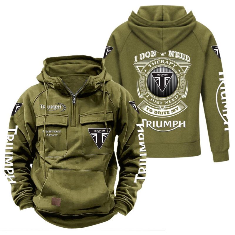 Triumph Vintage Quarter Zip Hoodie Retro Hoodie LQZ1200 3