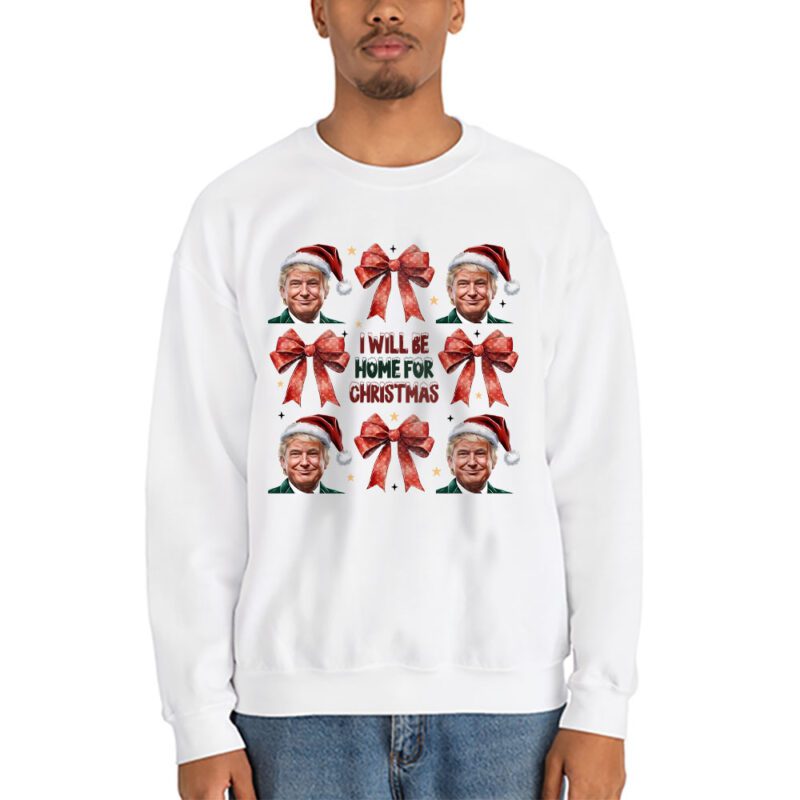 Trump Ill Be Home For Christmas Humorous Trump Christmas Louis Vuitton Unisex Sweatshirt TAS22193 1
