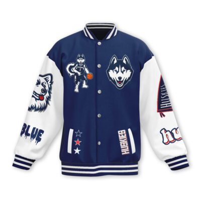 Uconn Huskies NCAA Baseball Jacket For Fan CFB1462 1