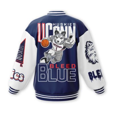 Uconn Huskies NCAA Baseball Jacket For Fan CFB1462 2