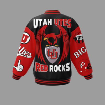 Utah Utes NCAA Baseball Jacket For Fan CFB1460 2 Utah Utes NCAA Baseball Jacket For Fan CFB1460 2