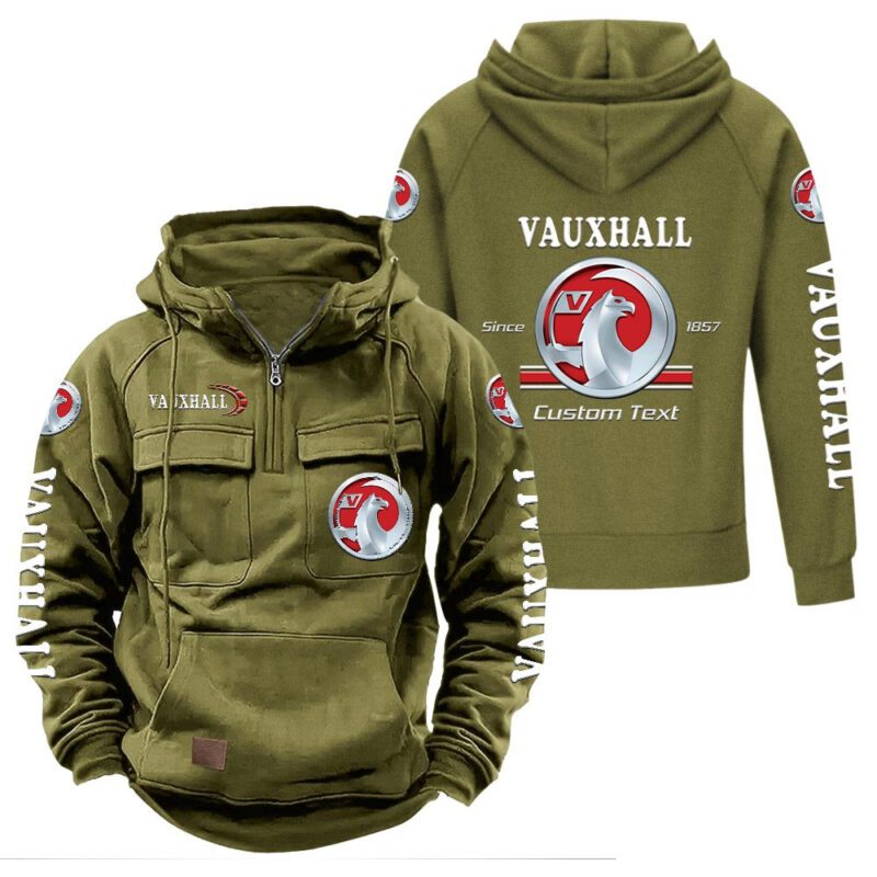 Vauxhall Vintage Quarter Zip Hoodie Retro Hoodie LQZ1151 3