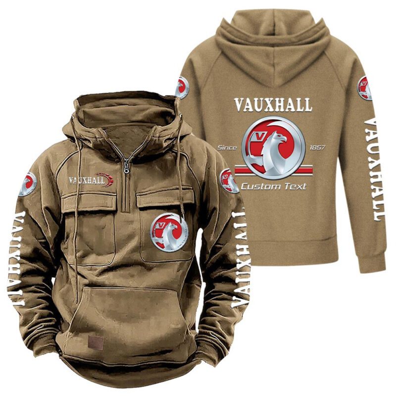 Vauxhall Vintage Quarter Zip Hoodie Retro Hoodie LQZ1151 4