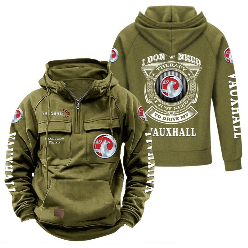 Vauxhall Vintage Quarter Zip Hoodie Retro Hoodie LQZ1251 3