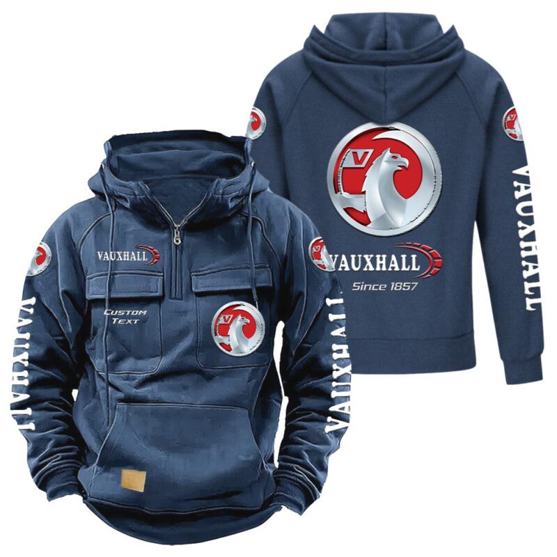 Vauxhall Vintage Quarter Zip Hoodie Retro Hoodie LQZ1361 2