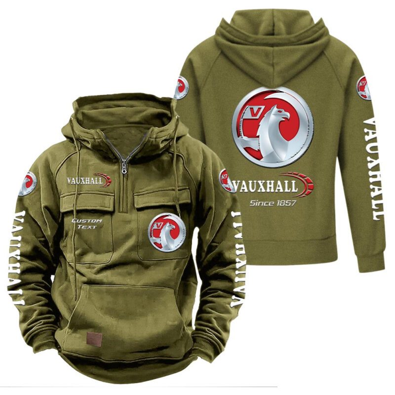 Vauxhall Vintage Quarter Zip Hoodie Retro Hoodie LQZ1361 3