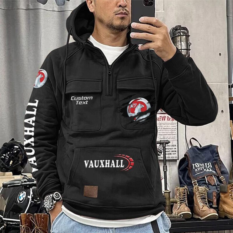 Vauxhall Vintage Quarter Zip Hoodie Retro Hoodie LQZ1574 1