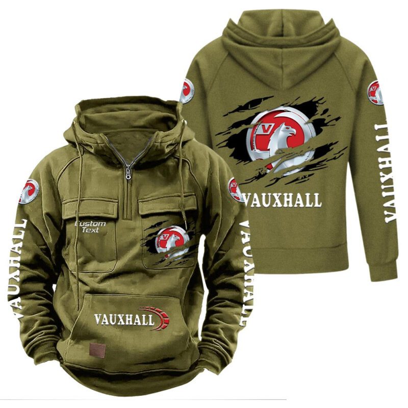 Vauxhall Vintage Quarter Zip Hoodie Retro Hoodie LQZ1574 3