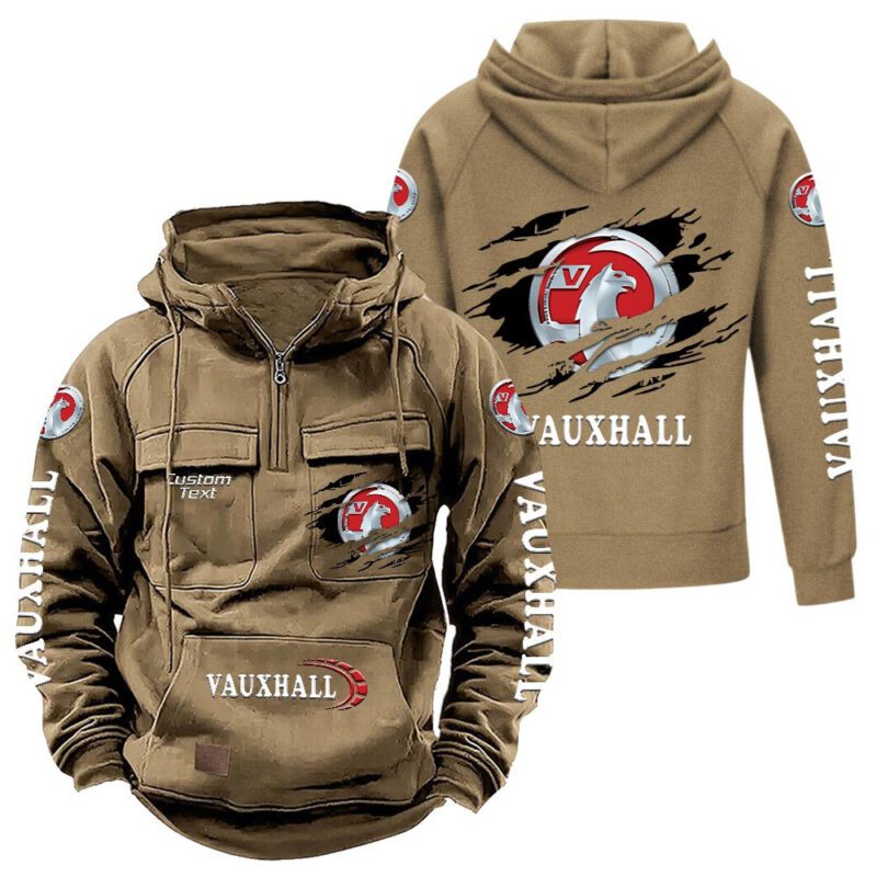 Vauxhall Vintage Quarter Zip Hoodie Retro Hoodie LQZ1574 4