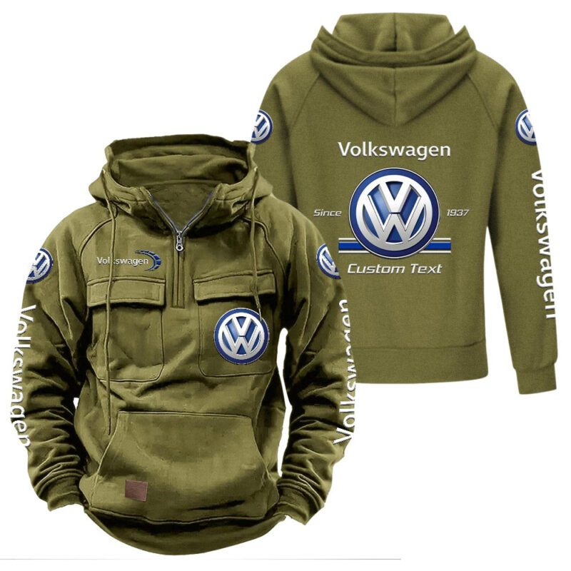 Volkswagen Vintage Quarter Zip Hoodie Retro Hoodie LQZ1145 3