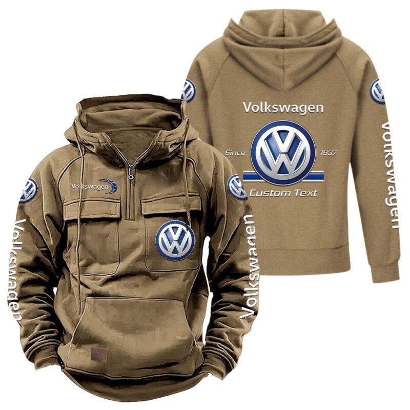 Volkswagen Vintage Quarter Zip Hoodie Retro Hoodie LQZ1145 4
