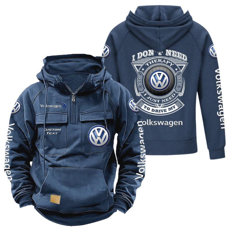 Volkswagen Vintage Quarter Zip Hoodie Retro Hoodie LQZ1287 2