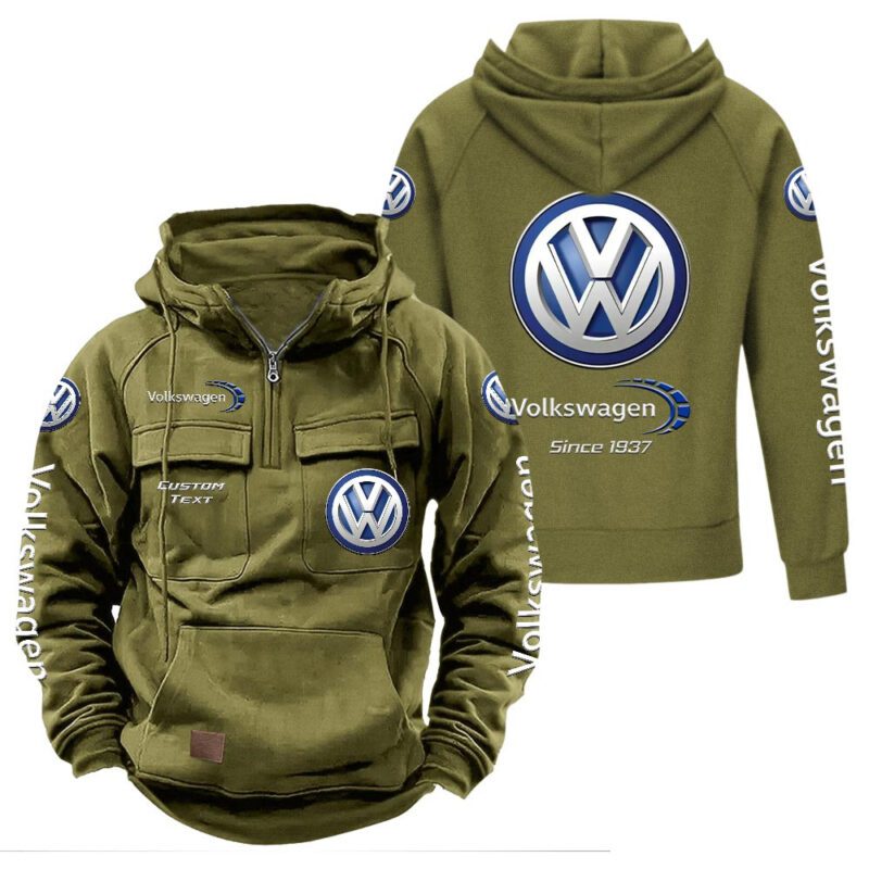 Volkswagen Vintage Quarter Zip Hoodie Retro Hoodie LQZ1365 3