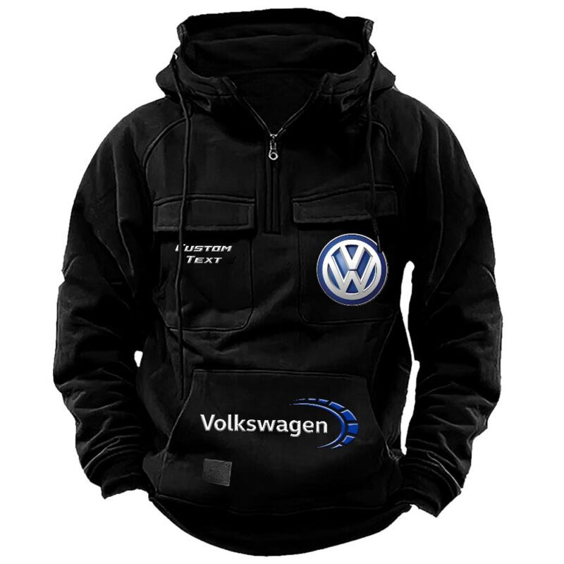Volkswagen Vintage Quarter Zip Hoodie Retro Hoodie LQZ1437 1
