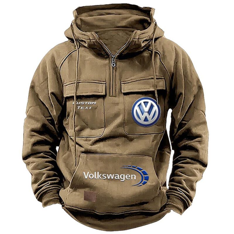 Volkswagen Vintage Quarter Zip Hoodie Retro Hoodie LQZ1437 4