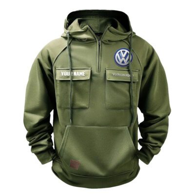 Volkswagen Vintage Quarter Zip Hoodie Retro Hoodie LQZ1528 2 Volkswagen Vintage Quarter Zip Hoodie Retro Hoodie LQZ1528 2